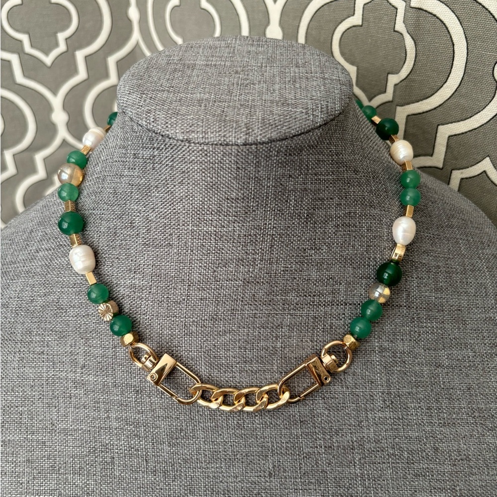 NEW Jade and Pearl Necklace